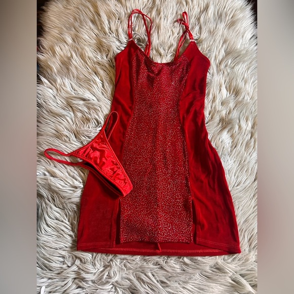 Red sparkle dress up dress - Picture 1 of 6